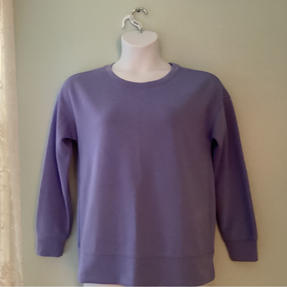 Mondetta Women's Periwinkle Crew Neck Scuba Sweatshirt NWOT M